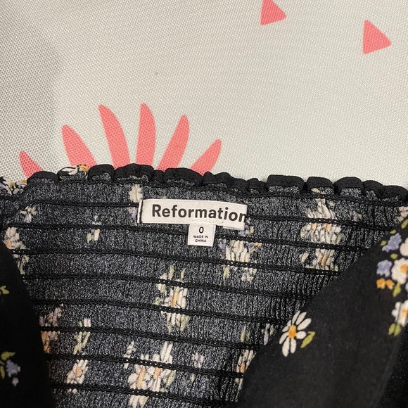 NWOT Reformation Reign Top Daisy Black - Picture 6 of 7